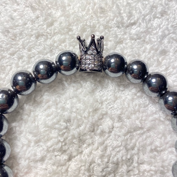 Mirrored Glass Crown Bracelet - Picture 2 of 2